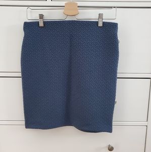 Navy blue pull on pencil skirt